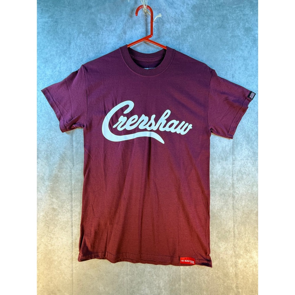 The Marathon Clothing T-Shirt Men Small Burgundy Crenshaw Nipsey Hussel Urban